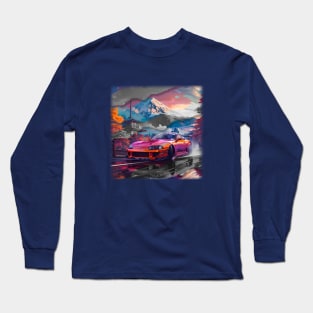 JDM Japanese Retro Drifting Car Long Sleeve T-Shirt